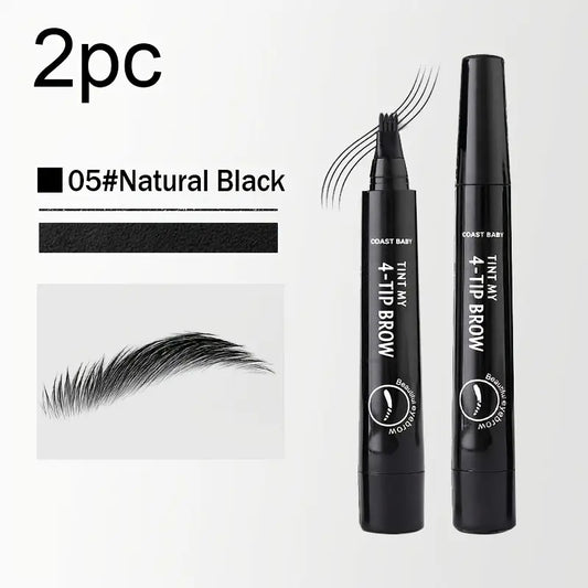Black 2pcs Coast Youngsters Tint My 4-Tip Brow Pens