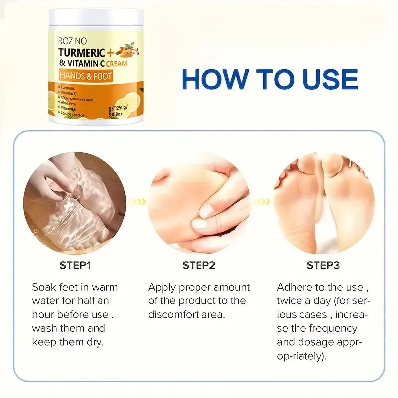 ROZINO Turmeric & Vitamin C Hand & Foot Cream